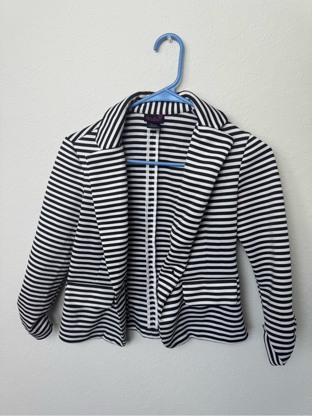 Striped Black & White Women's Tailored Blazer
